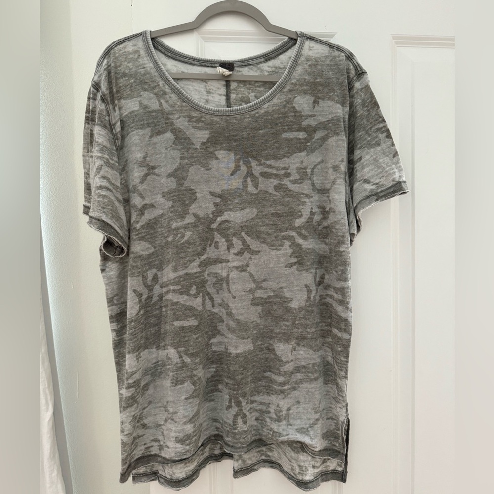 Free People camo shirt